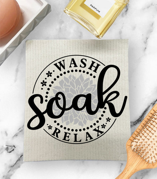 Set of 2 -  Bath & Body Wash Soak Relax SWEDISH BODY CLOTH