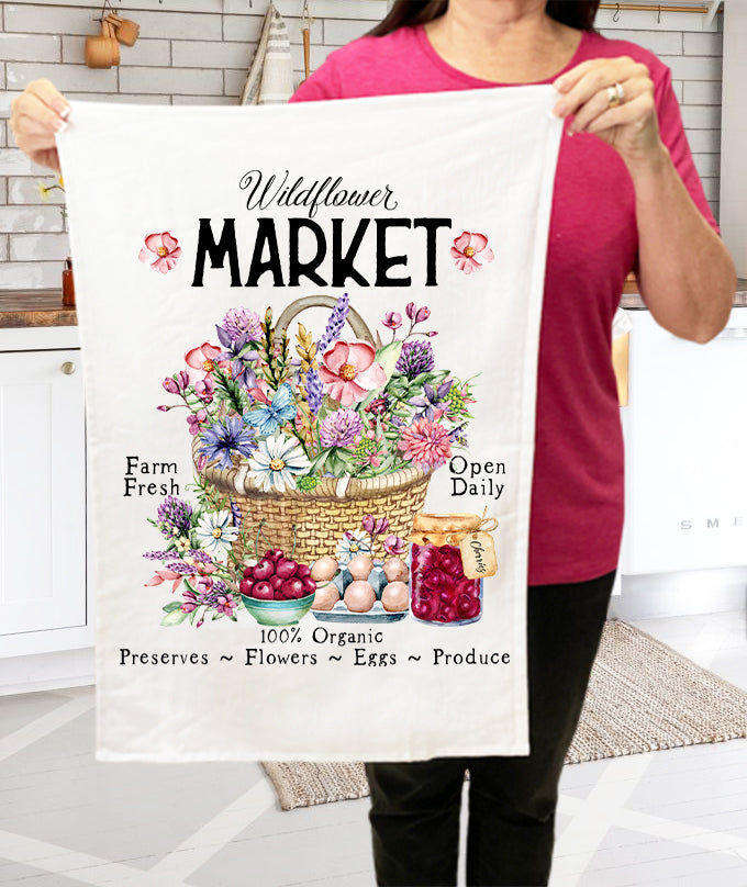 Wildflower Country Market Farm Fresh Cotton Terry Cloth Towels