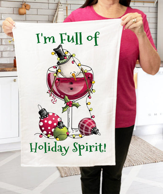 Christmas Full of Holiday Cheer Cotton Terry Cloth Towels