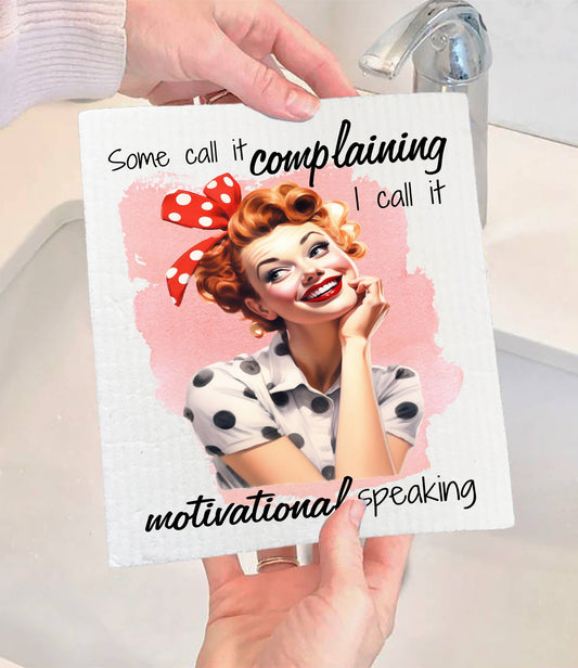 Set of 2 -  Complaining Motivational Speaking SWEDISH DISH CLOTH
