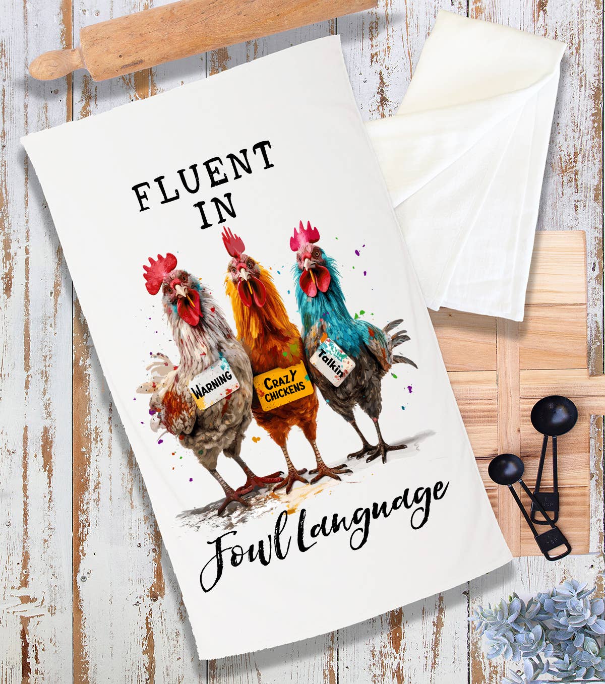 Fluent in Fowl Language Funny Saying Terry Cloth Towel