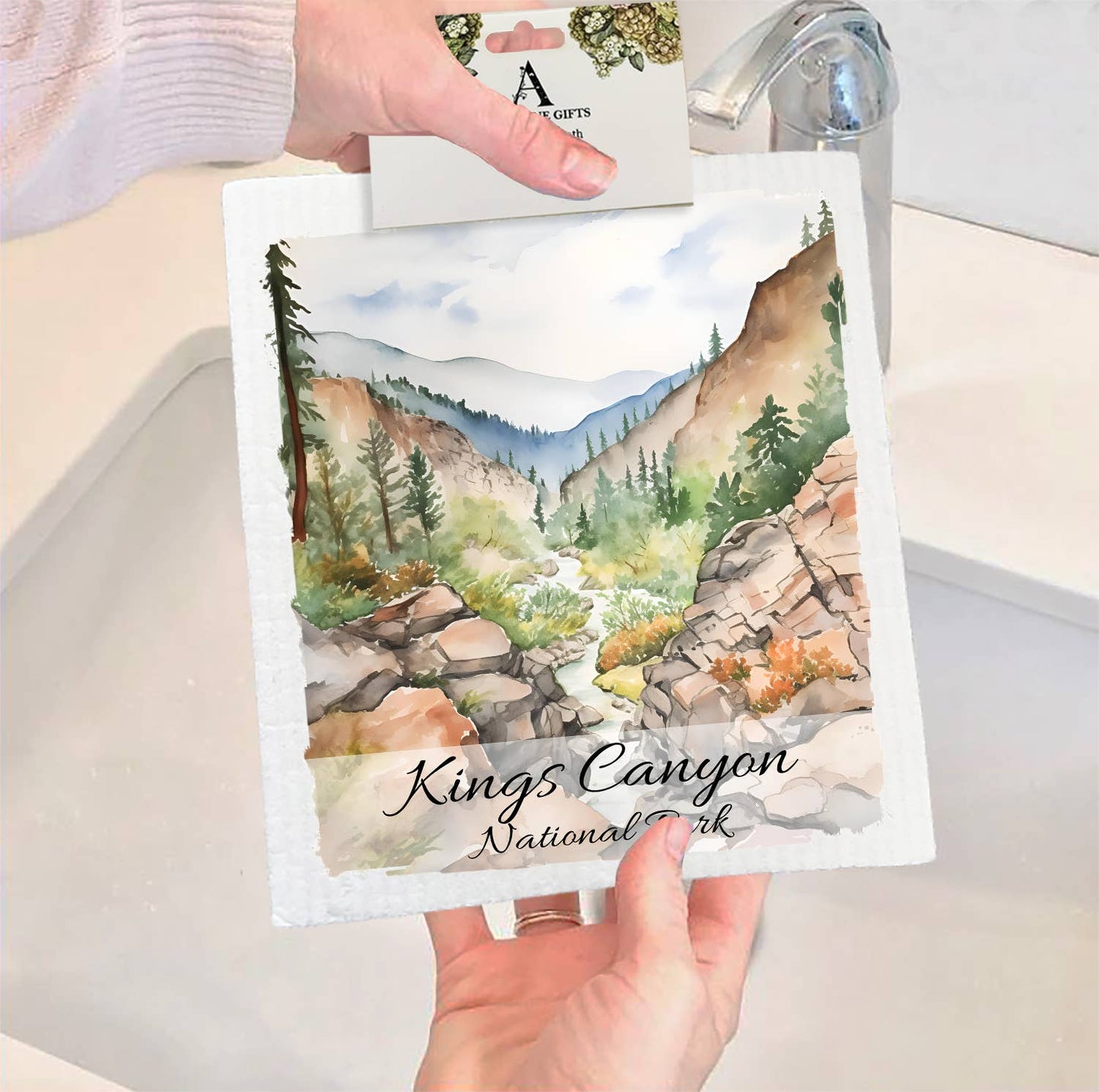 Set of 2 -  Kings Canyon National Park California  SWEDISH DISH CLOTH