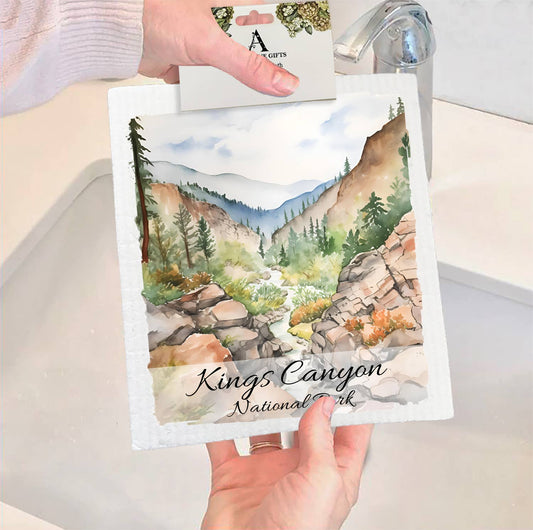 Set of 2 -  Kings Canyon National Park California  SWEDISH DISH CLOTH