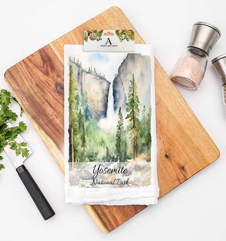 Yosemite National Park California Flour Sack Tea Towel