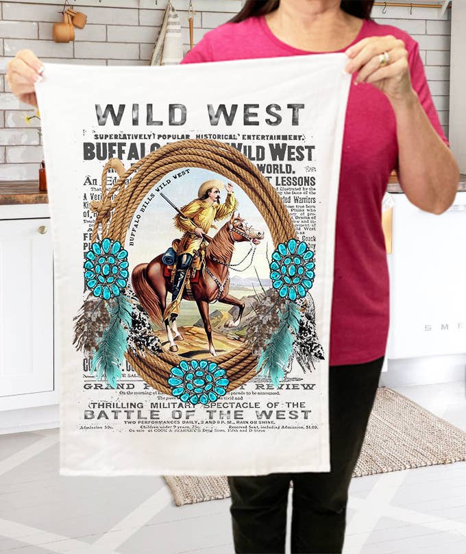 Wild West Buffalo Bill Western Kitchen Terry Cloth Towel