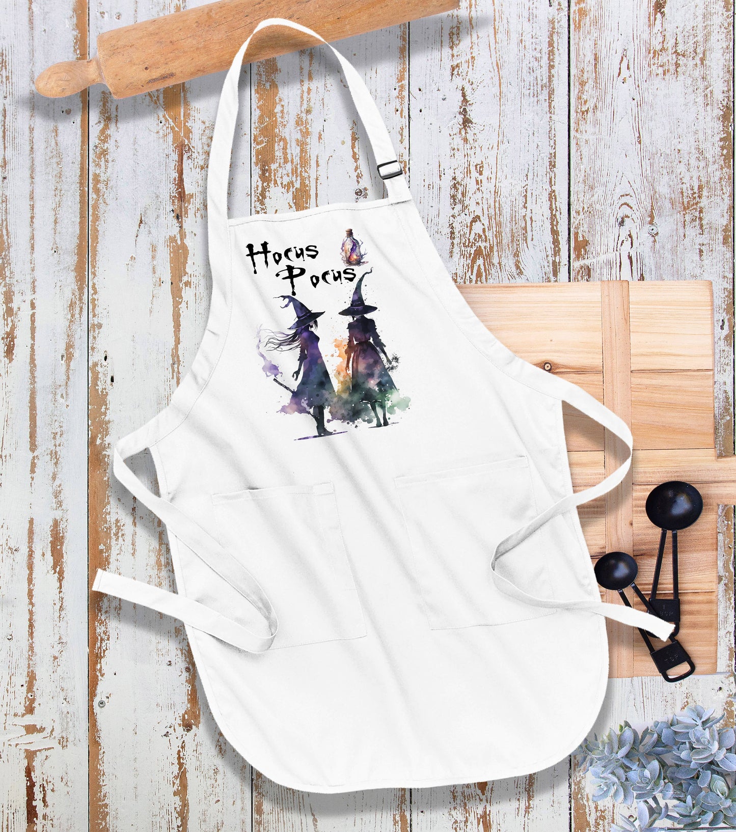 Halloween Hocus Pocus Witches Kitchen Cotton Apron