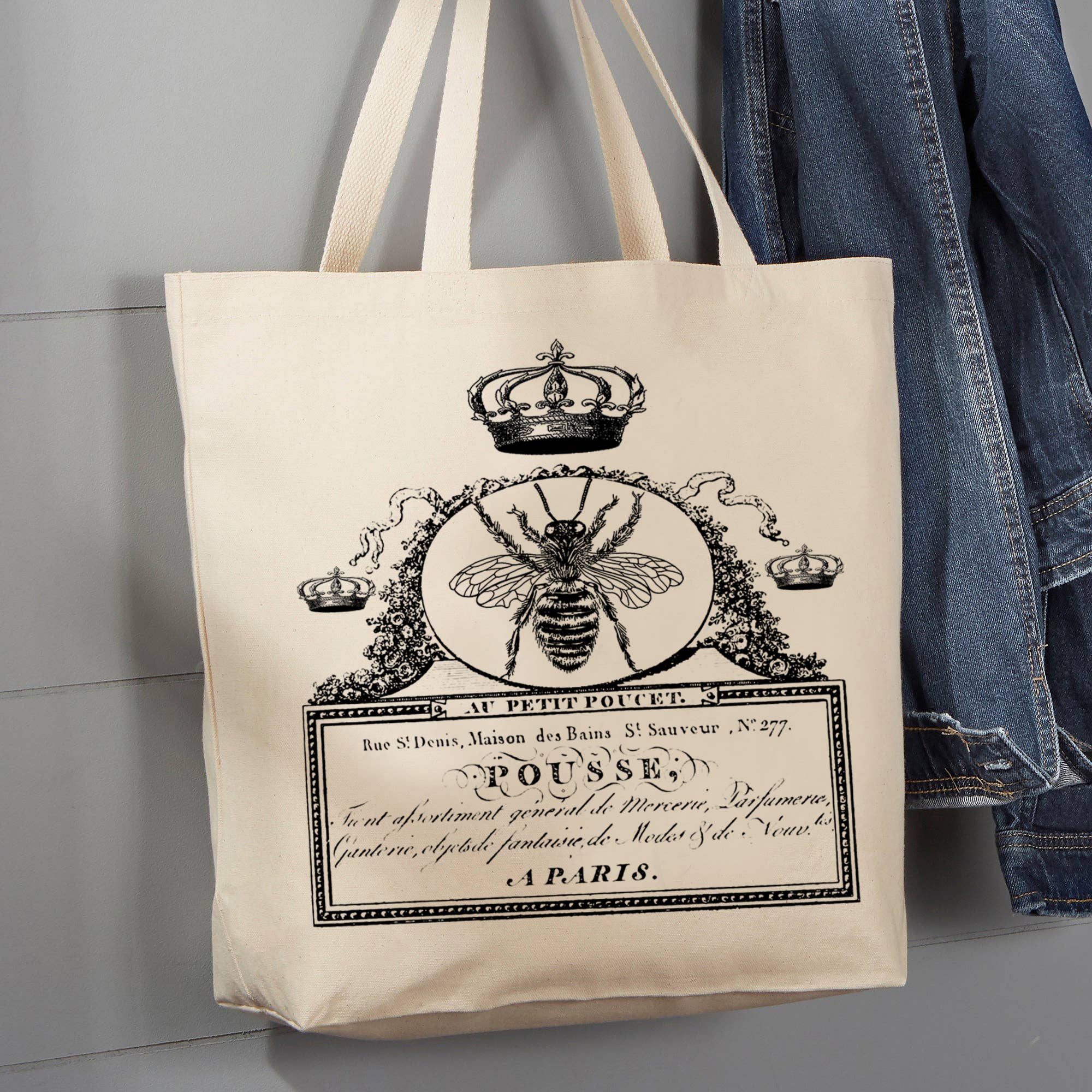 Queen Bee Paris Crown 12 oz Tote Bag