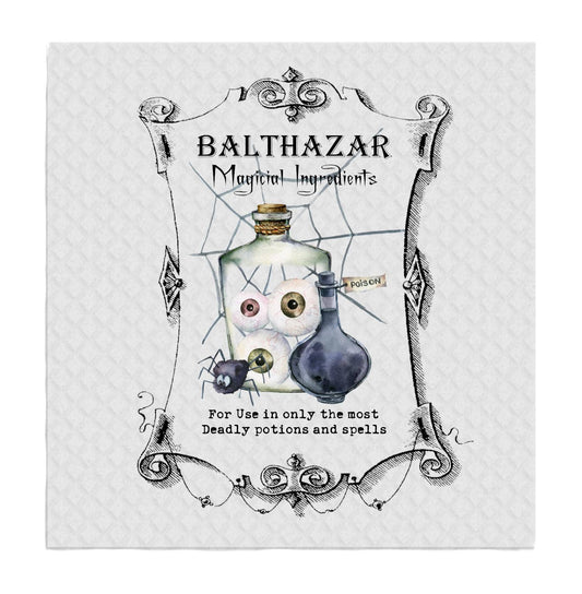 Set of 2 -  Balthazar Magical Potions Halloween SWEDISH DISH CLOTH