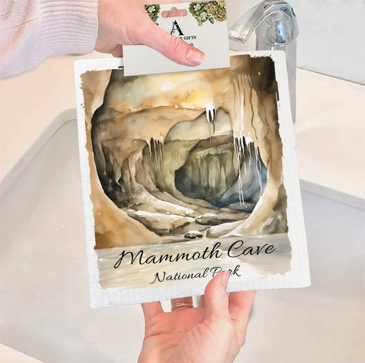 Set of 2 -  Mammoth Cave national Park Kentucky  SWEDISH DISH CLOTH