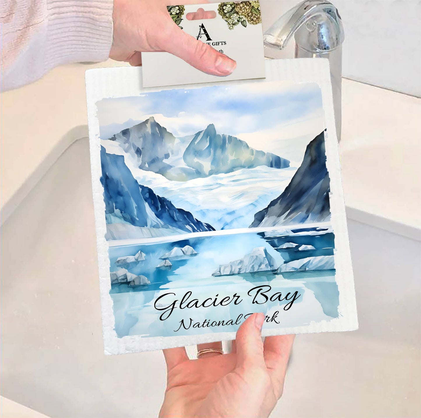 Set of 2 -  Glacier Bay National Park Alaska SWEDISH DISH CLOTH