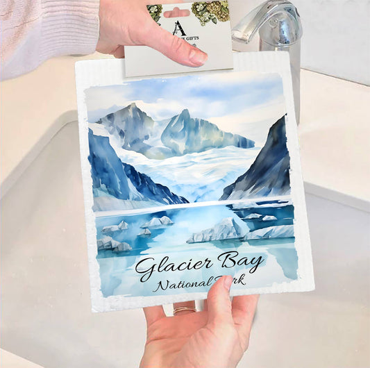 Set of 2 -  Glacier Bay National Park Alaska SWEDISH DISH CLOTH