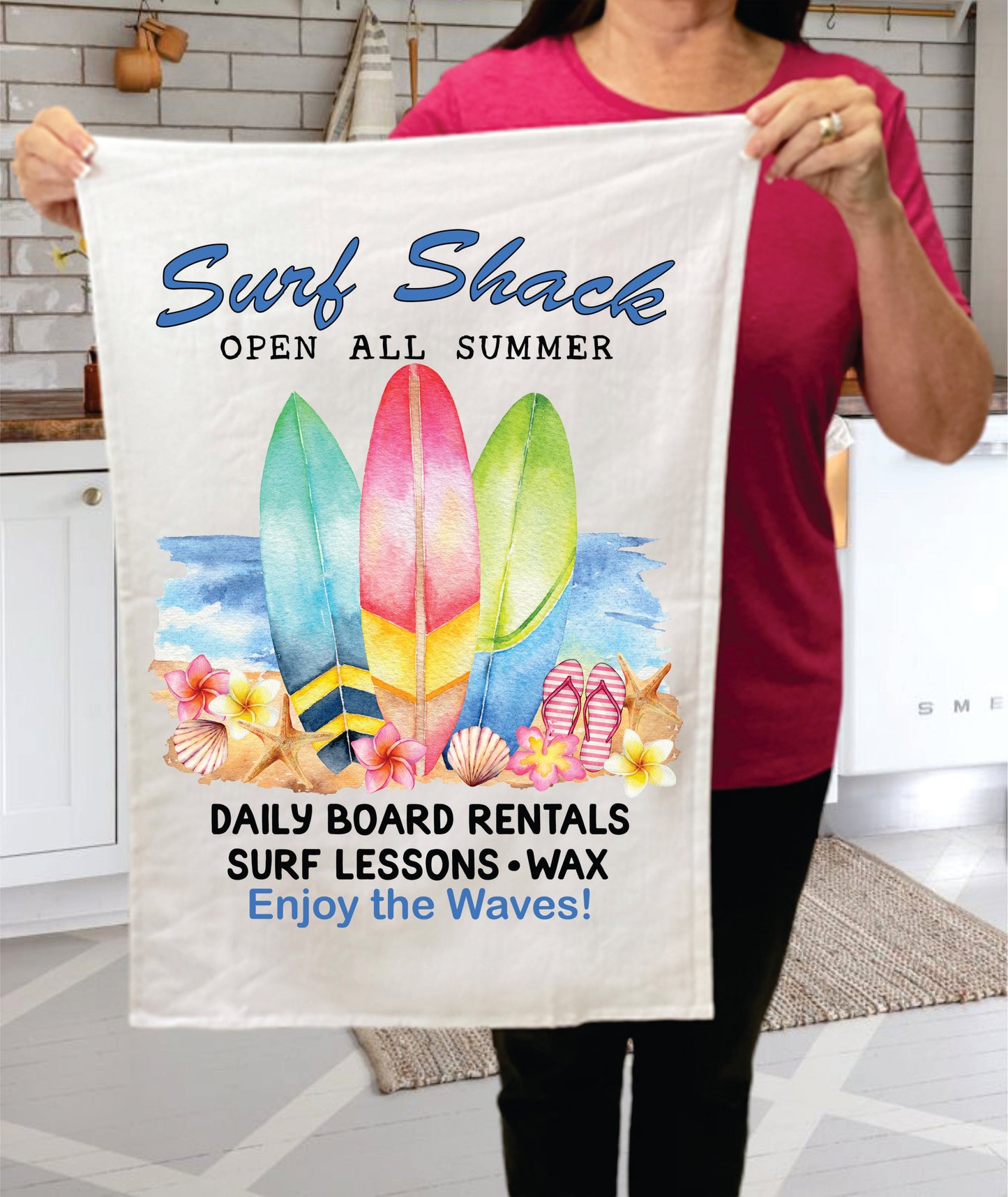 Surf Shack Surf Summer Ocean Terry Towel