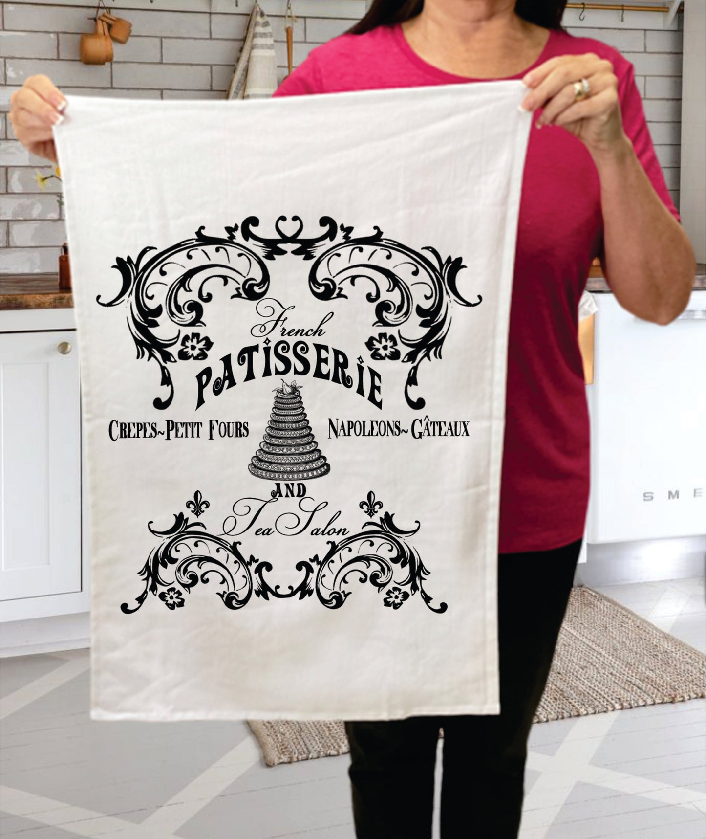 French Patisserie and Tea Salon Cotton Terry Towels