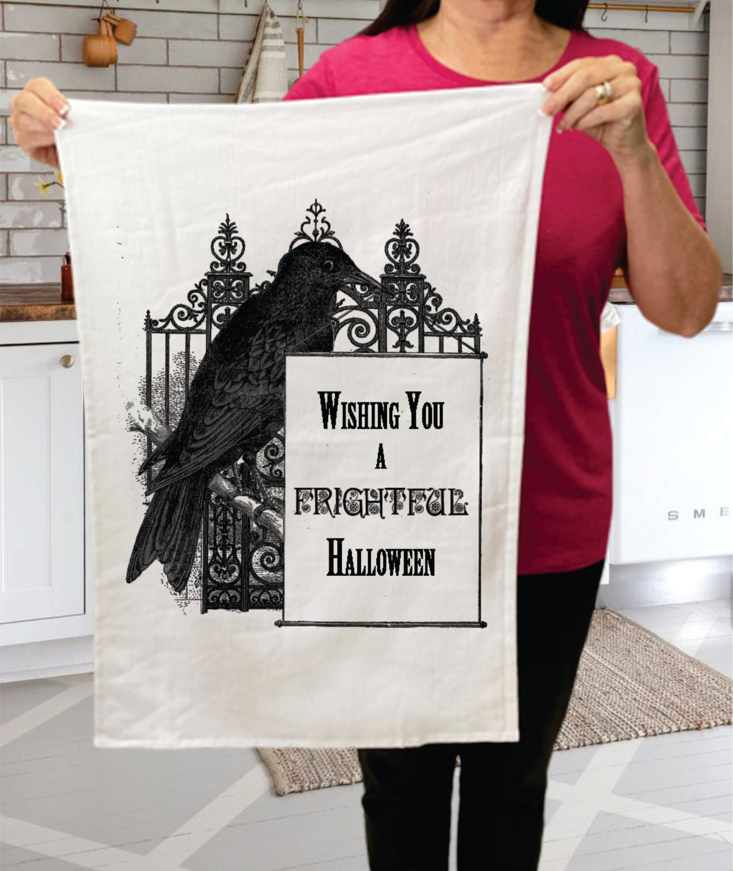 Wishing You a Frightful Halloween Cotton Terry Towels