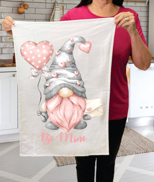 Valentine Gnome Be Mine Cotton Terry Towels