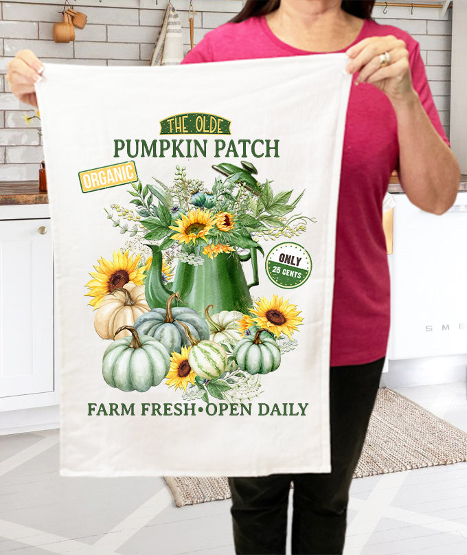 Fall Autumn Farm Pumpkin Patch   Terry Towel