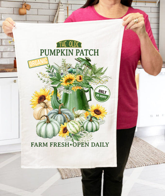 Fall Autumn Farm Pumpkin Patch   Terry Towel