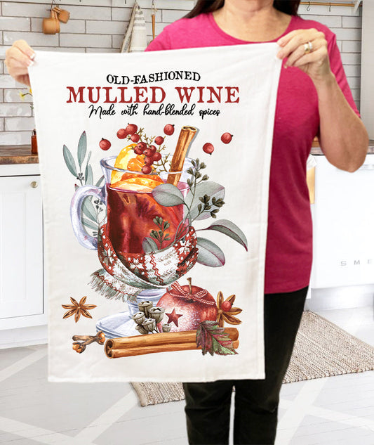Christmas Old Fashion Muled Wine  Terry Towel