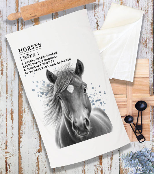 Definition of  Horse Terry Cloth Towel