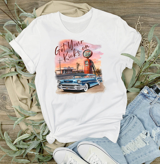 Route 66 Get Your Kicks Gas Pump  T-Shirt