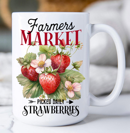 Farmers Market Strawberry Coffee Mug