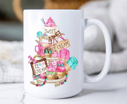 Ice Cream Sweet 3 Tier Tray  Coffee Mugs