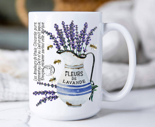 Farmhouse Lavender Fleurs Paris  Coffee Mugs