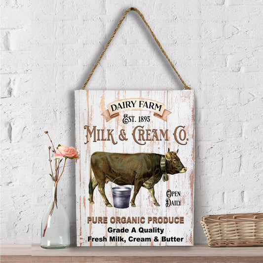 Dairy Farm Milk Cream Cow Wall Decor