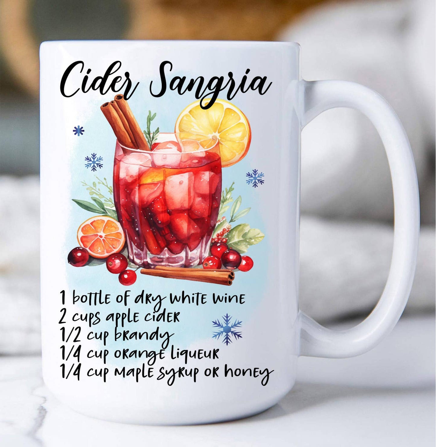 Christmas Cocktail Cider Sangria Recipe Coffee Mug