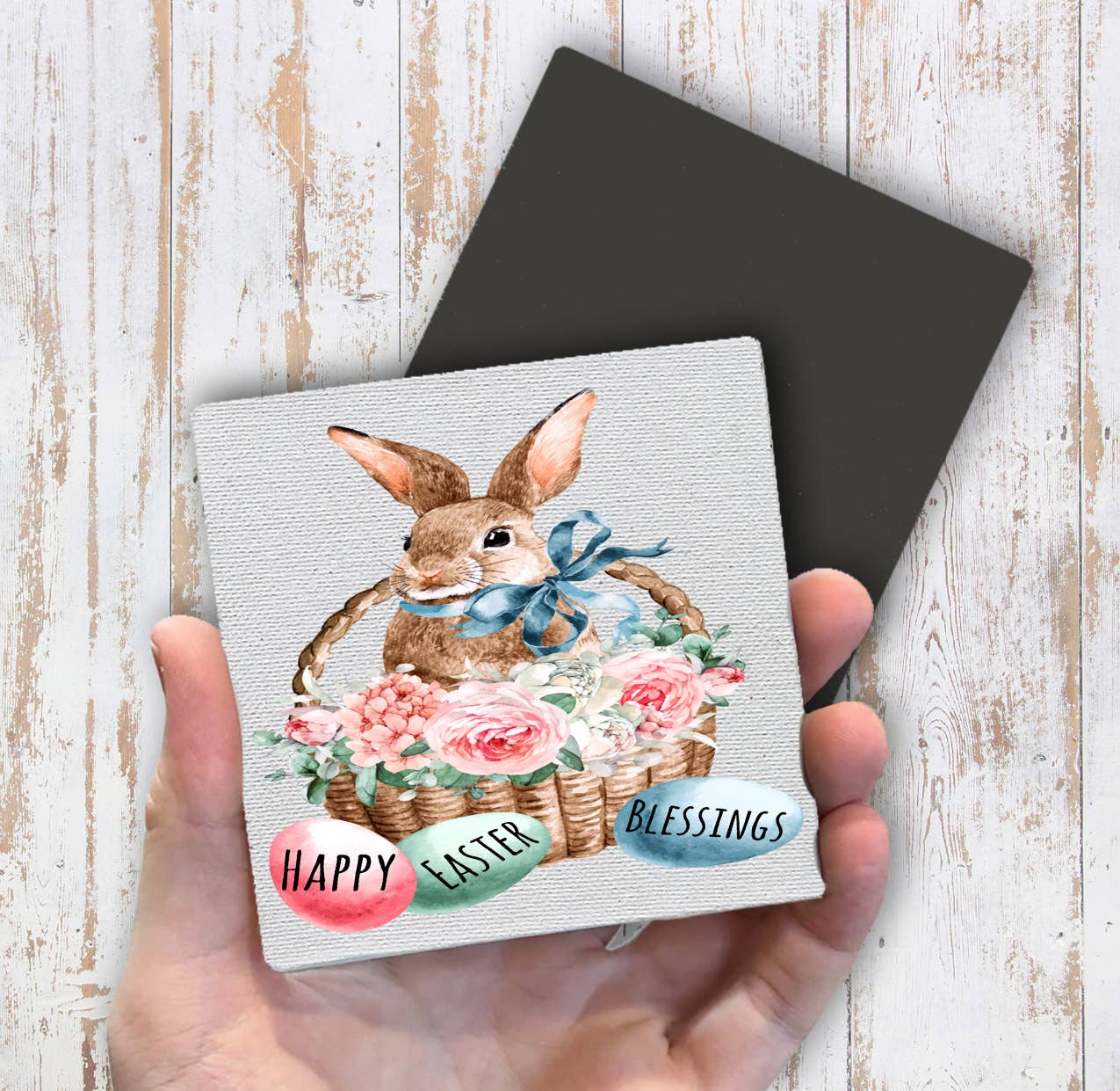 Happy Easter Blessing Bunny Magnet Fridge - Sets of 2