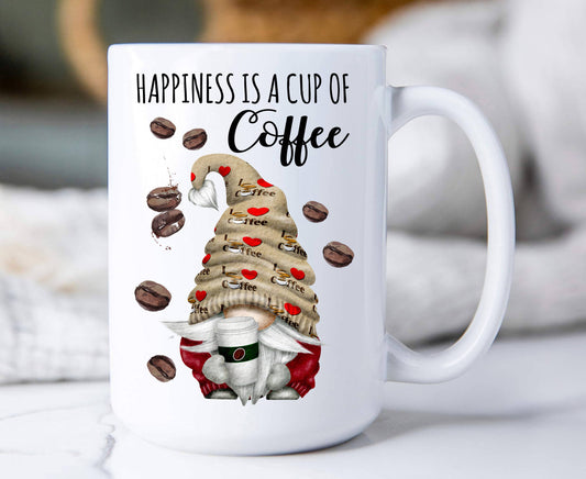 Gnome Happiness is a Cup of Coffee Coffee Mug