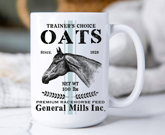 Trainers Choose Oats Horse 15 oz Coffee Mug