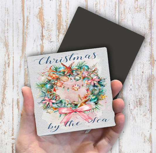 Coastal Christmas by the Sea Magnet Fridge (Set of 2)