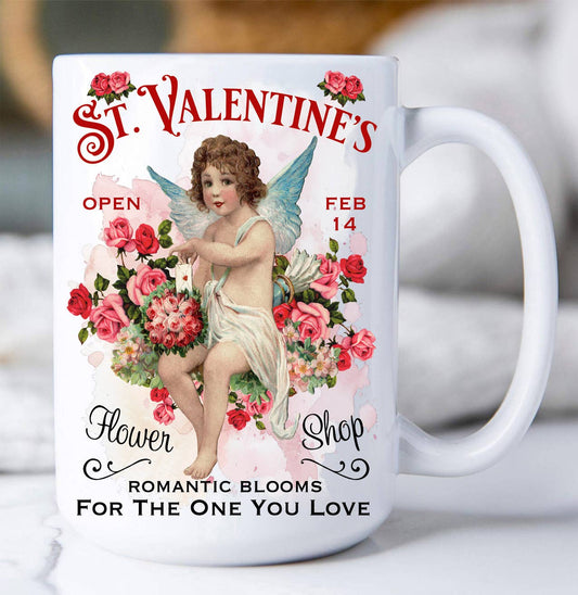 Vintage Cupid Angel St. Valentine's Coffee Mug