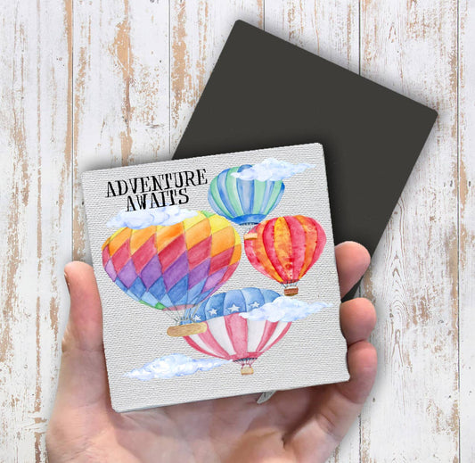 Hot Air Balloons Adventure Awaits Magnet Fridge - Sets of 2