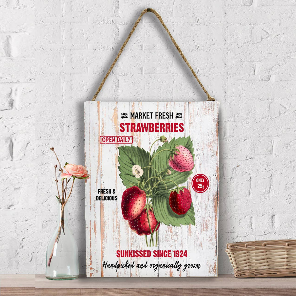 Farm Fresh Summer Strawberries Wall Decor