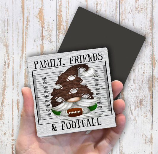 Gnome Family Friends & Football Magnet Fridge - Sets of 2