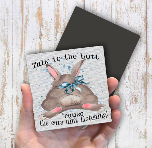 Easter Bunny Talk to the Butt Magnet Fridge - Sets of 2