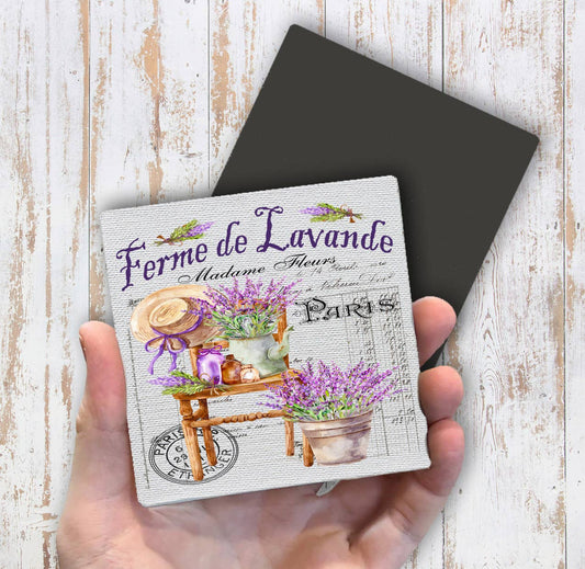 French Garden Lavender  Magnet Fridge - Sets of 2