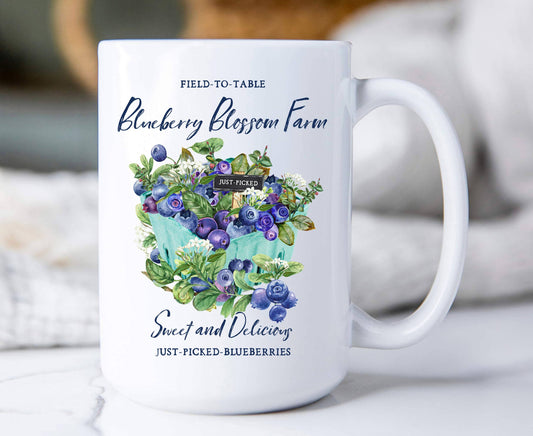 Blueberry Country Farm Fruit  Coffee Mugs