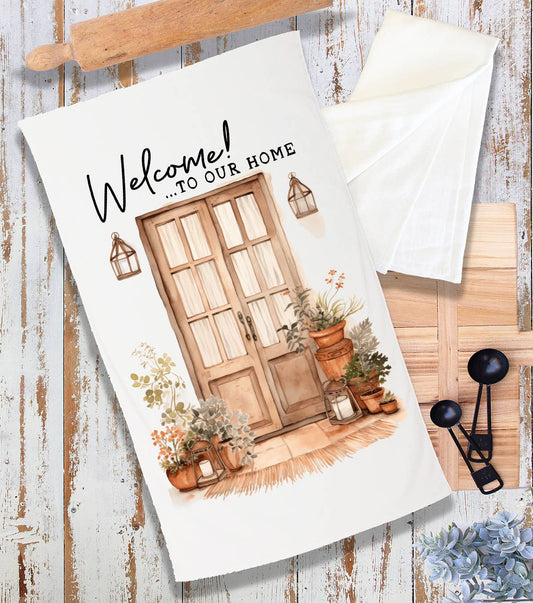 Welcome to our Home Front Door Terry Cloth Towel