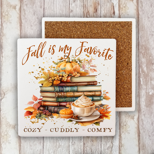 Fall is My Favorite Cozy Cuddly Stone Coaster (Set of 2)