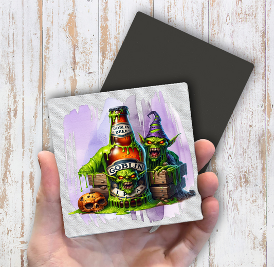 Halloween Goblin Beer Magnet Fridge (Set of 2)