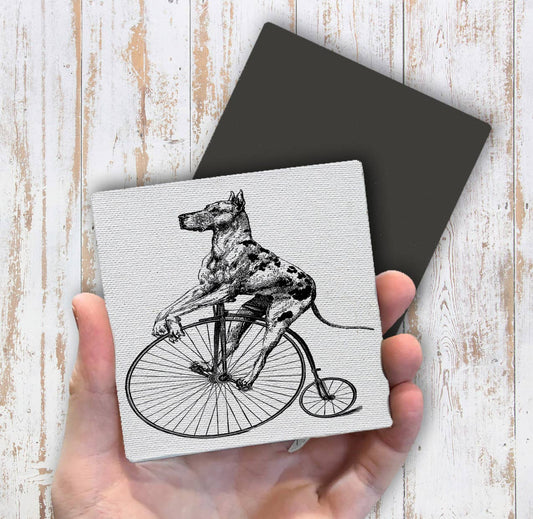 Great Dane Bike, Magnet Fridge - Sets of 2