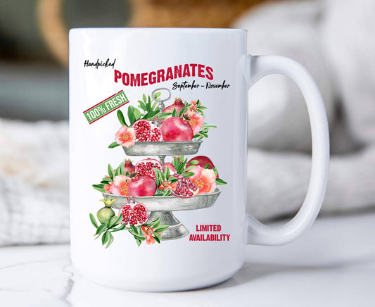 Farm Fresh Pomegrantes 2 Tier Tray  Coffee Mugs