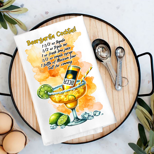 Summer Cocktail Beergarita Tea Towel