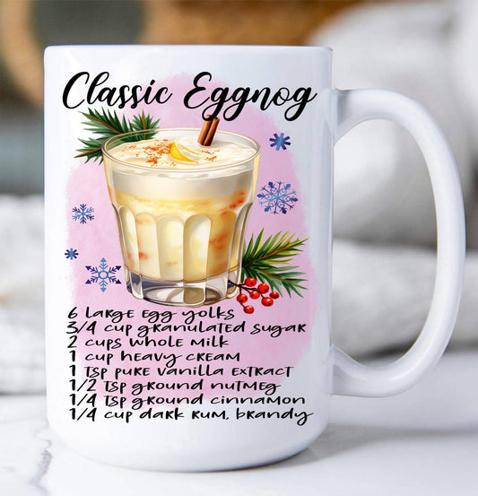 Christmas Cocktail Classic Eggnog Recipe Coffee Mug
