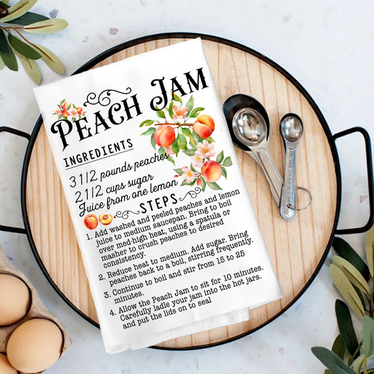 Fresh Peach Jam Recipe  Tea Towel