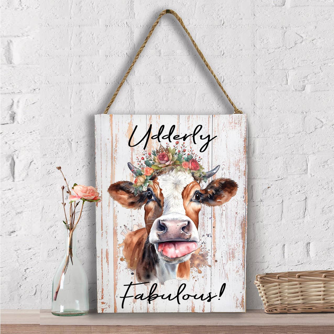 Udderly Fabulous Cow Farmhouse Wall Decor