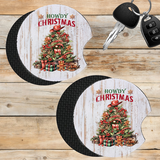 Car Coaster Western Howdy Christmas Tree